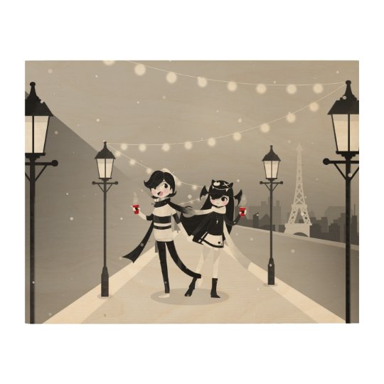 Winter Love Wood Print