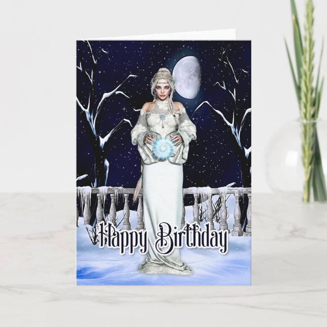 Winter Magic Birthday Card (Front)