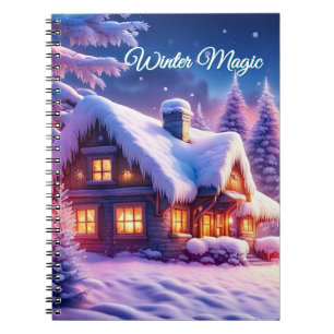 Winter Magic - Cosy Cabin At Winter Wonderland Notebook