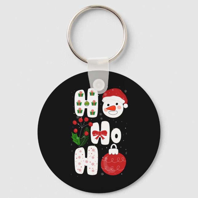 Winter Magic Design Retro Winter Christmas Vector  Key Ring (Front)
