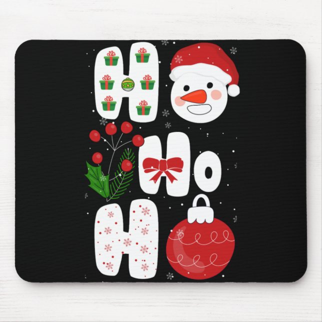 Winter Magic Design Retro Winter Christmas Vector  Mouse Mat (Front)