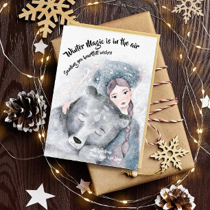 Winter Magic is in the air   Snow queen card
