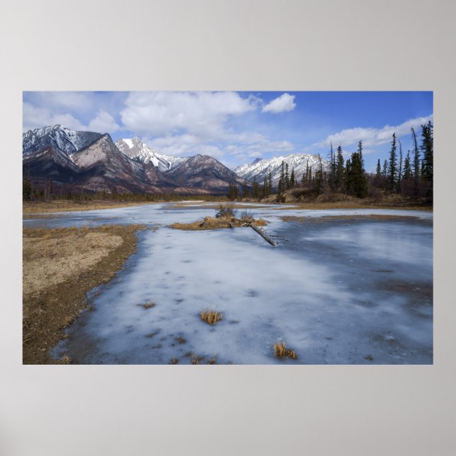 Winter Magic on the Athabasca River Poster (Front)