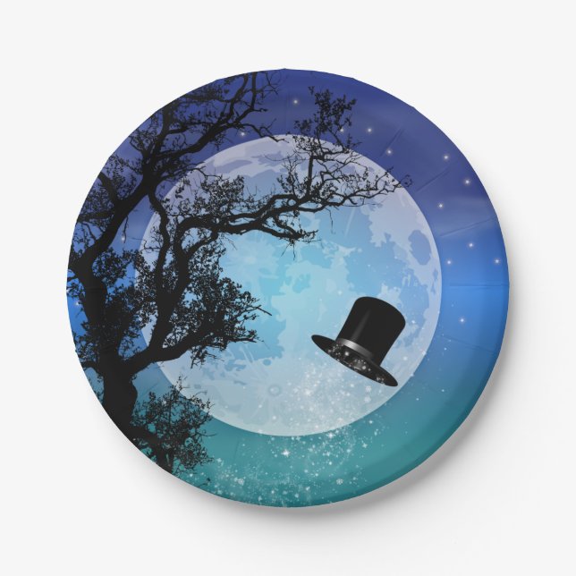 Winter Magic Top Hat Paper Plate (Front)