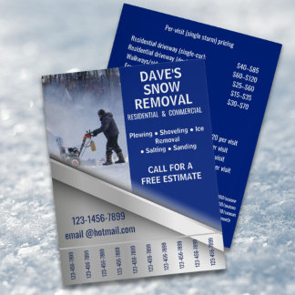 Winter Maintenance Snow Removal Price List Flyer