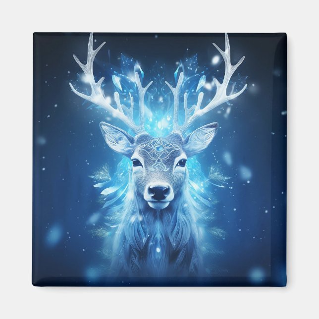 Winter Majesty - Deer Magnet (Front)