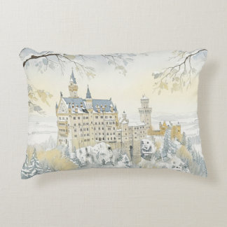 Winter Majesty: The Enchanted Castle Decorative Cushion