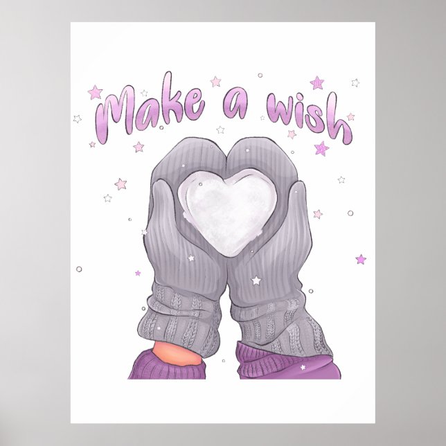 Winter Make A Wish Girly  Poster (Front)