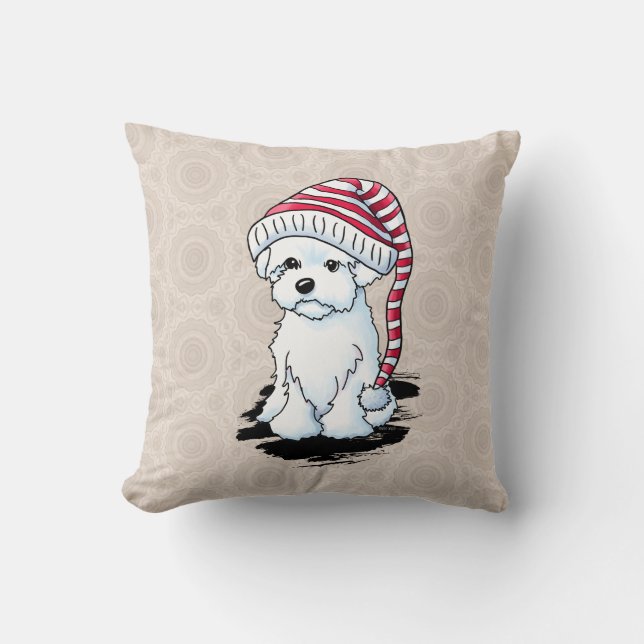 Winter Maltipoo Cushion (Front)