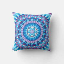 Winter Mandala Blue Snowflake Pattern Cosy Home