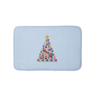 Winter Market 10 Colourful Christmas Tree Bath Mat