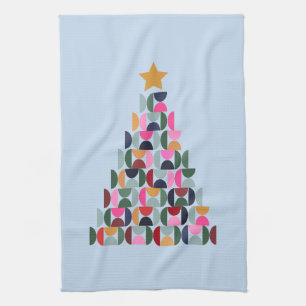 Winter Market 10 Colourful Christmas Tree Tea Towel
