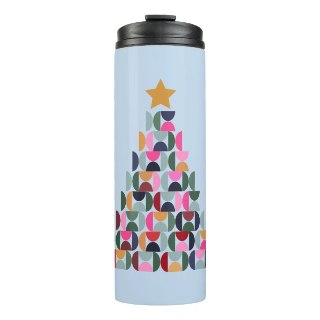 Winter Market 10 Colourful Christmas Tree Thermal Tumbler (Front)