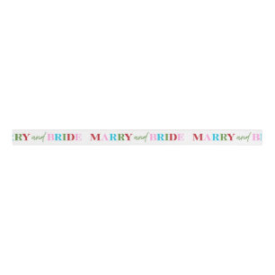 Winter Marry & Bride Bachelorette Grosgrain Ribbon
