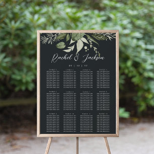 Winter Meadow   Botanical Wedding Seating Chart