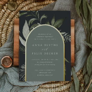 Winter Meadow Green Botanical Arch Wedding