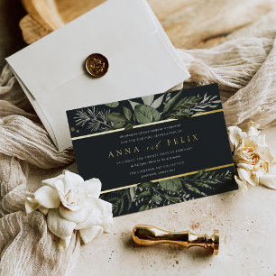 Winter Meadow Green Botanical Wedding