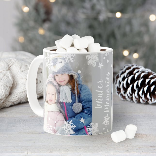 Winter Memories Snowflakes Two Photo Coffee Mug (Creator Uploaded)