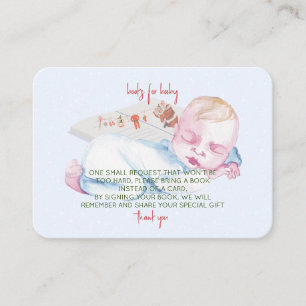 Winter Merry Little Christmas Baby Shower Books Enclosure Card