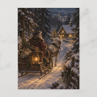 Winter Messenger Christmas Postcard
