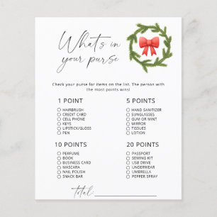 Winter Minimalism game What's in your purse