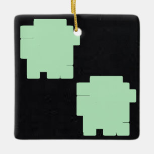 Winter Mint 10   MERRY CHRISTMAS   m3galleryStudio Ceramic Ornament