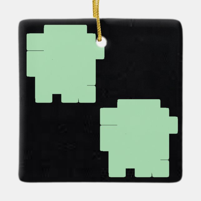 Winter Mint 10 | MERRY CHRISTMAS | m3galleryStudio Ceramic Ornament (Front)