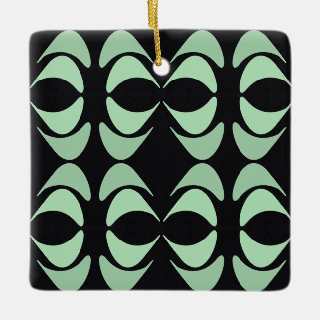 Winter Mint 11 | MERRY CHRISTMAS | m3galleryStudio Ceramic Ornament (Front)