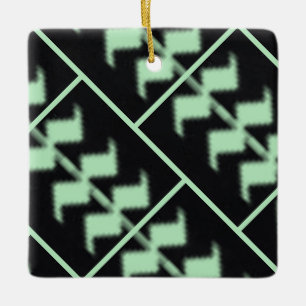 Winter Mint 1 MERRY CHRISTMAS m3galleryStudio Ceramic Ornament