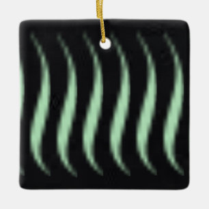 Winter Mint 2 MERRY CHRISTMAS m3galleryStudio Ceramic Ornament