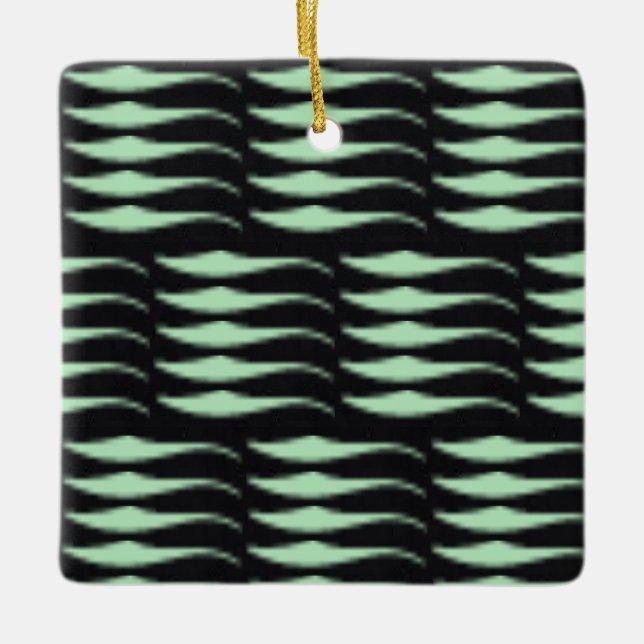 Winter Mint 3 | MERRY CHRISTMAS | m3galleryStudio  Ceramic Ornament (Front)