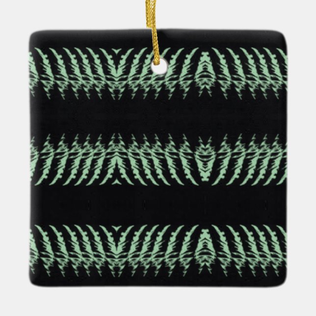 Winter Mint 6 | MERRY CHRISTMAS | m3galleryStudio  Ceramic Ornament (Front)