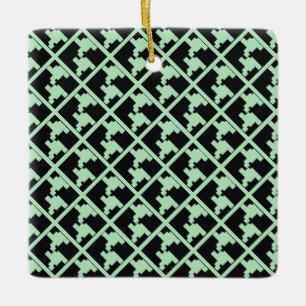 Winter Mint 8 MERRY CHRISTMAS m3galleryStudio Ceramic Ornament