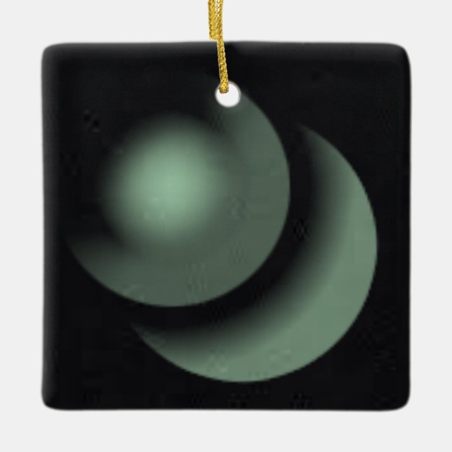 Winter Mint 9 | MERRY CHRISTMAS | m3galleryStudio  Ceramic Ornament (Front)