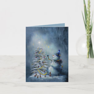 Winter Miracle - hand painted Card