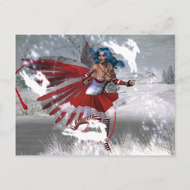 Winter Mischief Magic Postcard (Front)