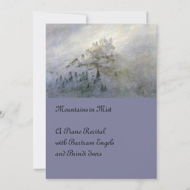 Winter Mist on the Mountain Invitation (Front)