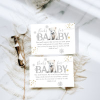 Winter Modern Bear Neutral Baby Shower Book