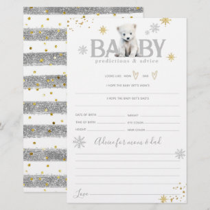Winter Modern Bearly Wait Neutral Baby Shower Game