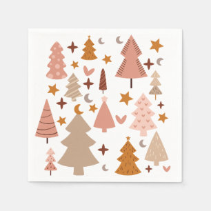 Winter Modern Boho Christmas Napkin