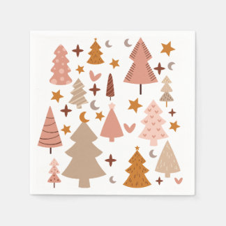 Winter Modern Boho Christmas Napkin