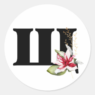 winter MONOGRAM Bulgarian Cyrillic alphabet  Class Classic Round Sticker