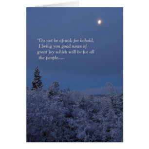 Winter Moon Christian Scripture Christmas Card