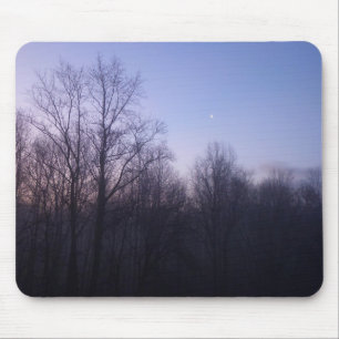 Winter Moon Morning Landscape Photography Mouse Mat