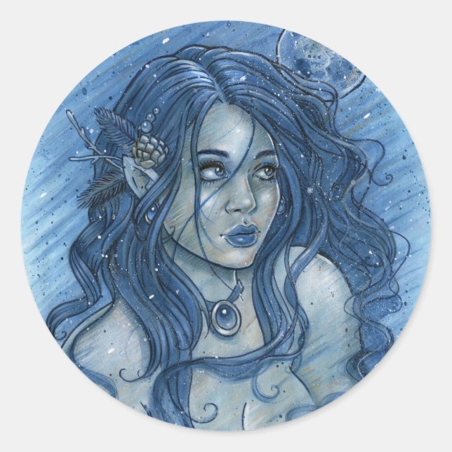 Winter Moon Sticker (Front)