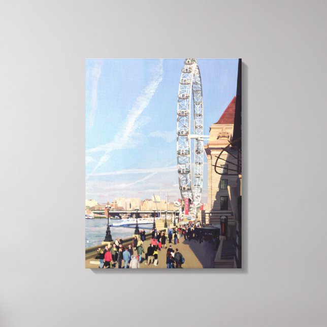 Winter morning at the London Eye Canvas Print (Front)