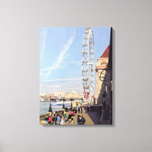 Winter morning at the London Eye Canvas Print
