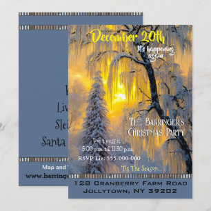 Winter Morning Beautiful Christmas Party Invite