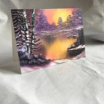 Winter Morning Christmas Card<br><div class="desc">Lovely warm tones on a winter morning reproduced from my original oil painting makes this card perfect for the Christmas season.</div>