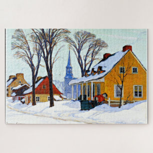 Winter Morning, fine art by Clarence Gagnon Jigsaw Puzzle